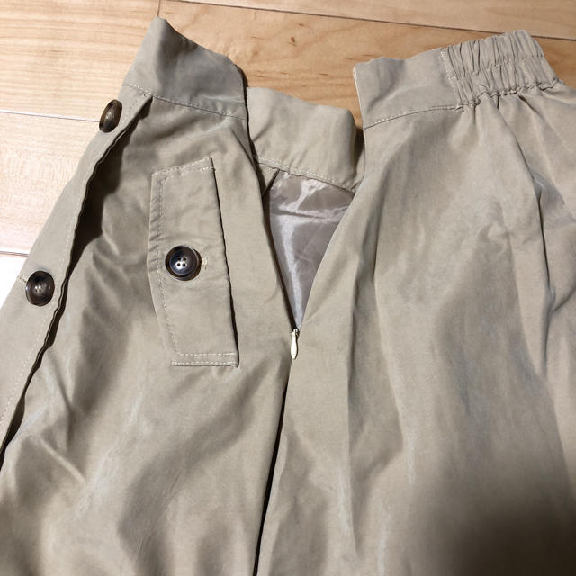 ベージュ トレンチ スカート ロング レディースのスカート(ロングスカート)の商品写真