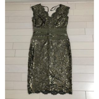 タダシショウジ(TADASHI SHOJI)の【noa様専用】XS タダシショウジ 総レース ワンピース スパンコール(ひざ丈ワンピース)