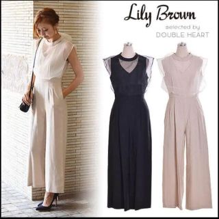 リリーブラウン(Lily Brown)のLily Browm レース オールインワン コンビネゾン(オールインワン)