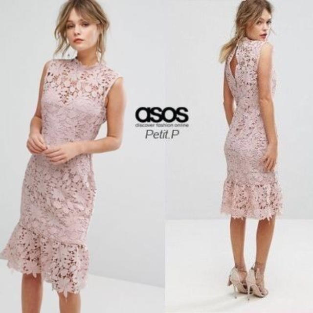 asos(エイソス)のピンク lipsy asos paper dolls ドレス ワンピ  レディースのワンピース(ひざ丈ワンピース)の商品写真