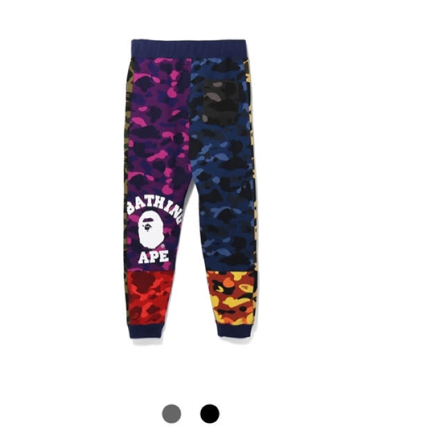 最新品得価 A BATHING APE - M BAPE CRAZY MIX CAMO SWEAT PANTS の通販 by KB|アベイシングエイプならラクマ 送料無料