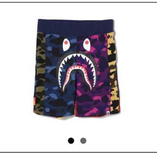 アベイシングエイプ(A BATHING APE)のL BAPE MIX CAMO SWEAT SHORTS シャーク ハーフパンツ(ショートパンツ)