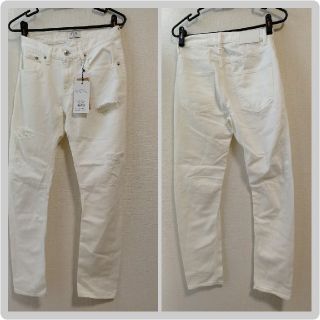 ジェイダ(GYDA)の新品未着用GYDA/ジェイダ/Fit Me Denimホワイトクラッシュジーンズ(デニム/ジーンズ)