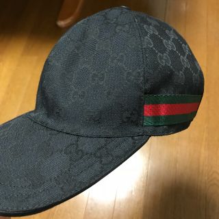 グッチ(Gucci)のGUCCI ベースボールキャップ 黒(キャップ)