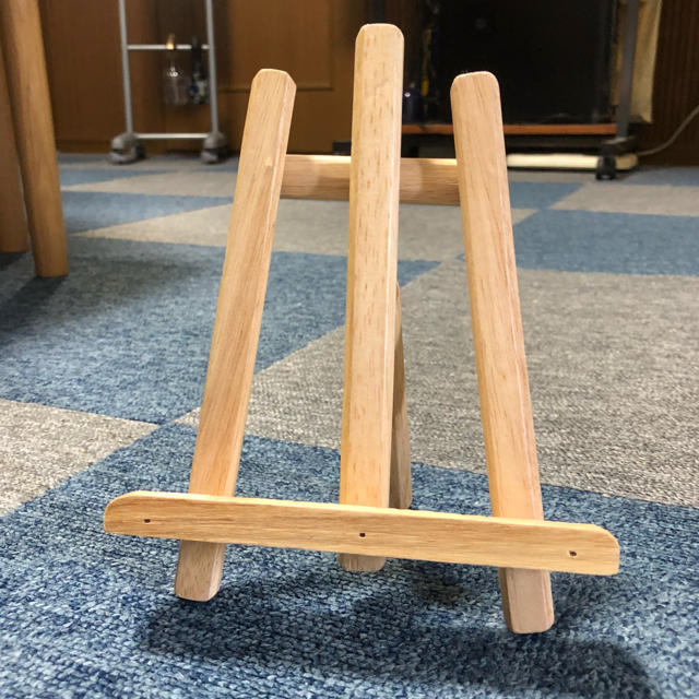 同梱不可】 木のイーゼル ワイドサイズ 19.5×14.5cm 100円ショップ 100