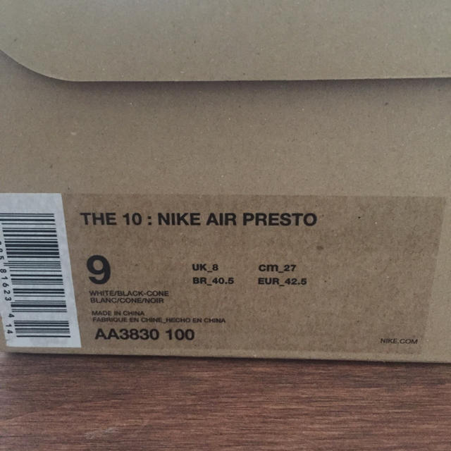 THE 10 : NIKE AIR PRESTO 27.0cm snkrs購入