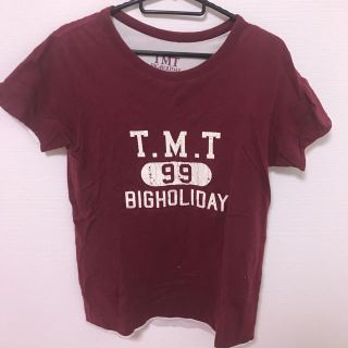 ティーエムティー(TMT)のTMT Tシャツ 二枚生地 S ワインレッド(シャツ)