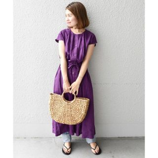 シップスフォーウィメン(SHIPS for women)の新品未使用 liflattie シップス リネン オープン ワンピース イエナ (ロングワンピース/マキシワンピース)