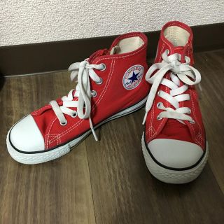 コンバース(CONVERSE)のコンバース ハイカット 20cm キッズ(赤)(スニーカー)