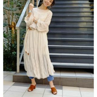 トゥデイフル(TODAYFUL)のトゥデイフルTODAYFUL crepe chiffon dress ワンピース(ロングワンピース/マキシワンピース)