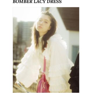 リトルサニーバイト(little sunny bite)のBOMBER LACY DRESS(ミニワンピース)