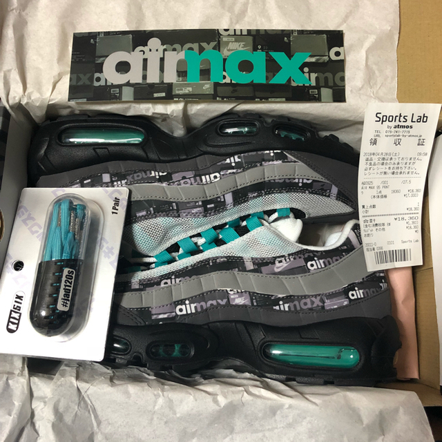 靴/シューズair max 95 jade 27.5 kixsix 120セット ステッカー