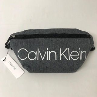 カルバンクライン(Calvin Klein)のカルバンクライン ボディーバッグ ロゴ グレー 新品 180730(ウエストポーチ)