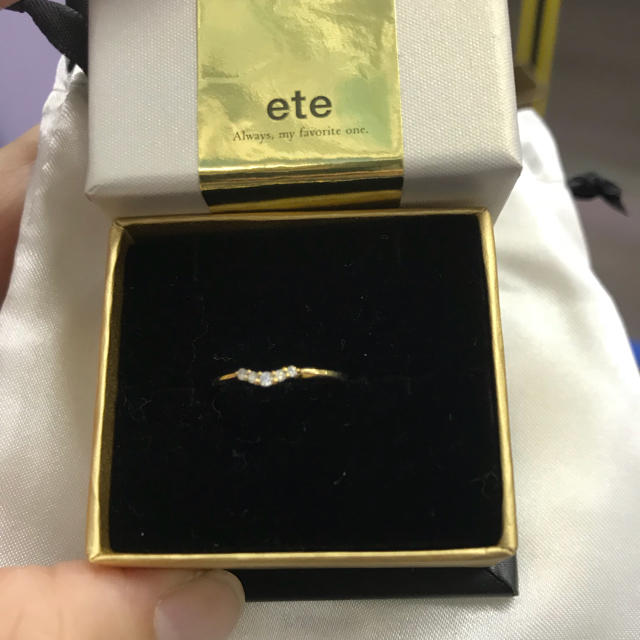 ete(エテ)の専用！！ete ピンキーリング 3号 k10 ダイヤモンド レディースのアクセサリー(リング(指輪))の商品写真