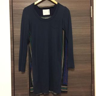 サカイ(sacai)のsacai カットソー ワンピース(ひざ丈ワンピース)