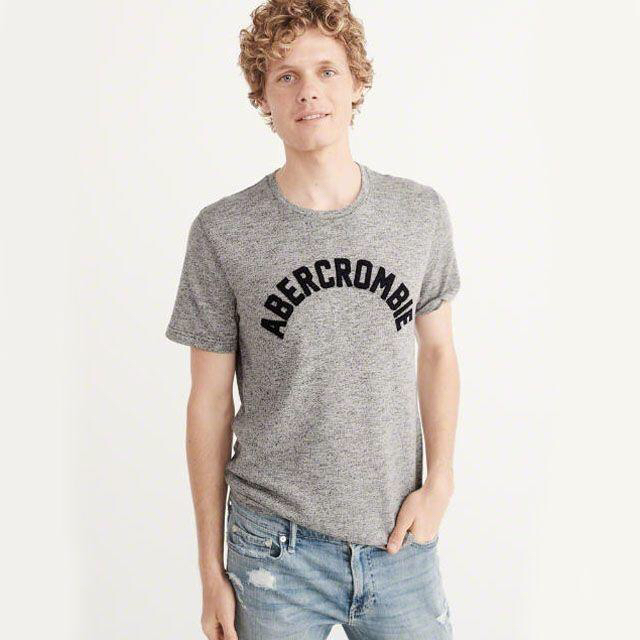 Abercrombie&Fitch(アバクロンビーアンドフィッチ)の★新品★アバクロンビー&フィッチ★半袖ニットTシャツ (Grey/XL) メンズのトップス(Tシャツ/カットソー(半袖/袖なし))の商品写真