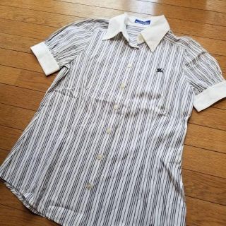 バーバリーブルーレーベル(BURBERRY BLUE LABEL)の◆BURBERRY BLUELABEL◆バーバリー ストライプふわ袖シャツ (シャツ/ブラウス(半袖/袖なし))