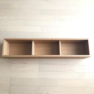 ムジルシリョウヒン(MUJI (無印良品))の壁に付けられる家具・箱・幅８８ｃｍ・オーク材(棚/ラック/タンス)