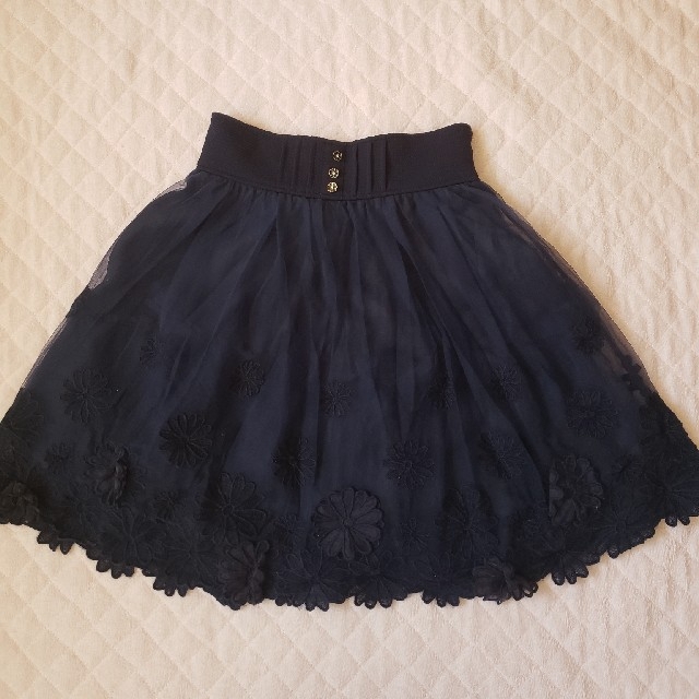 LIZ LISA(リズリサ)のリズリサ　フラワーメッシュスカート レディースのスカート(ひざ丈スカート)の商品写真