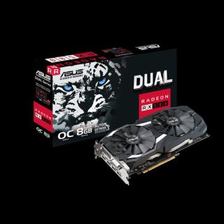 エイスース(ASUS)のASUS DUAL-RX580-O8G(PCパーツ)