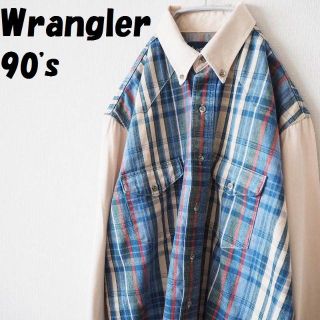 ラングラー(Wrangler)の専用ラングラー ウエスタンシャツ 青チェック サイズXL(シャツ)