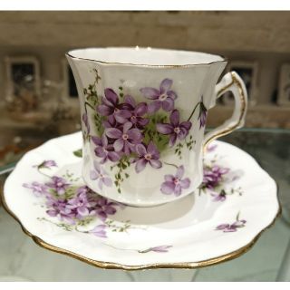 エインズレイ(Aynsley China)のハマースレイ ヴィクトリアンバイオレット カップ＆ソーサー(食器)