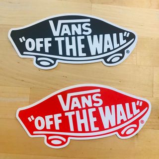 ヴァンズ(VANS)のVANZ 大きめ ステッカー "OFF THE WALL" 赤黒2枚セット！(ステッカー)