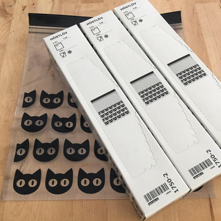 イケア(IKEA)の☆IKEA ネコのジップ袋 3箱☆(収納/キッチン雑貨)