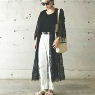 マウジー(moussy)のお盆まで値下げMOUSSY★黒★レースガウン(カーディガン)