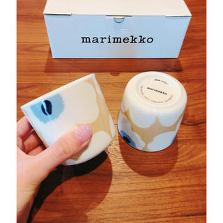 マリメッコ(marimekko)のhibi様 専用 142マリメッコ ラテマグ ベージュ2個セット(グラス/カップ)
