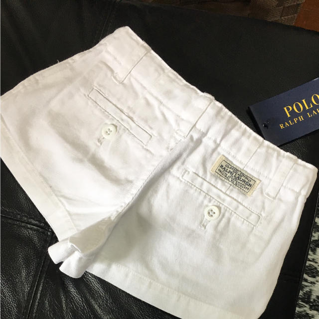 Ralph Lauren(ラルフローレン)の新品♡ラルフローレン 白 ホワイト ショーパン  ズボン 100 キッズ/ベビー/マタニティのキッズ服女の子用(90cm~)(パンツ/スパッツ)の商品写真