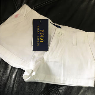ラルフローレン(Ralph Lauren)の新品♡ラルフローレン 白 ホワイト ショーパン  ズボン 100(パンツ/スパッツ)