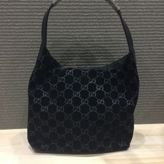 グッチ(GUCCI)の即購入OK! グッチ GUCCI ハンドバッグ スエード レザー ブラック(ハンドバッグ)