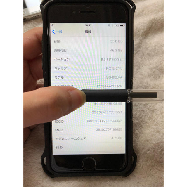 iPhone(アイフォーン)のiphone 6 64gb au スマホ/家電/カメラのスマートフォン/携帯電話(スマートフォン本体)の商品写真