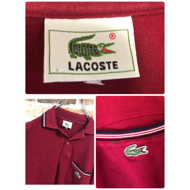 LACOSTE(ラコステ)のLACOSTE Polo Shirt 90’s 古着 レア 希少デザイン メンズのトップス(ポロシャツ)の商品写真