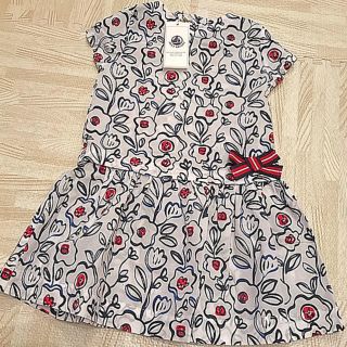 プチバトー(PETIT BATEAU)の プチバトー 18SS ポプリンプリント半袖ワンピース 未発売サイズ36m 新品(ワンピース)