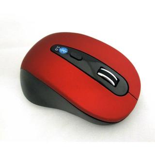 パソコンやタブレットに最適なBluetoothマウス！赤(PC周辺機器)