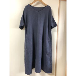 ネストローブ(nest Robe)の【新品】ネストローブ✩半袖リネンシンプルワンピ(ロングワンピース/マキシワンピース)