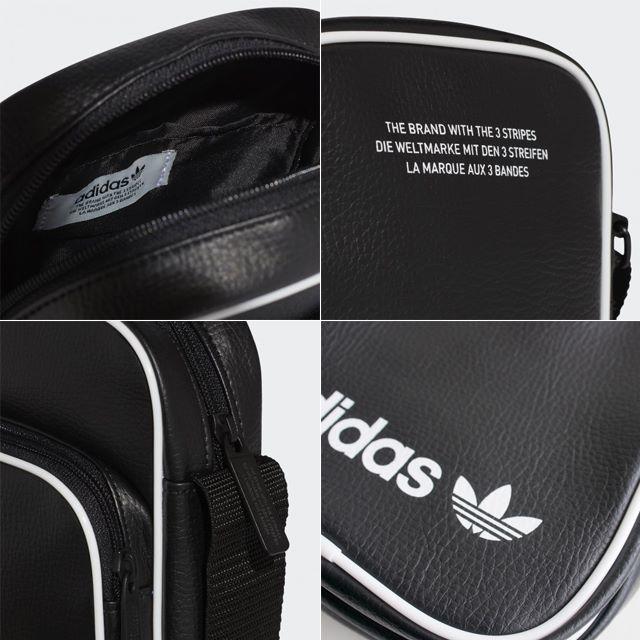 黒【新品/即発送】adidas オリジナルス ショルダー ミニバッグ ビンテージ