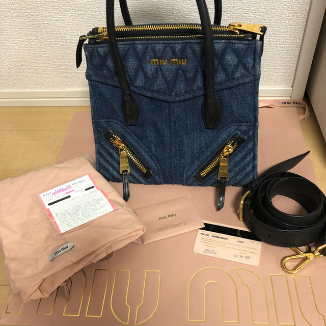 miumiu - miumiu ♡バイカー♡デニム♡の通販 by jinseimaemukini's ...