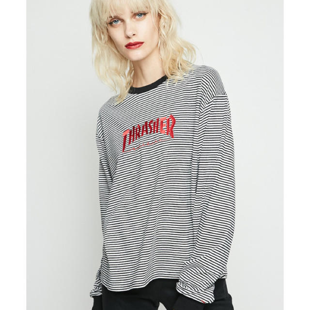 jouetie jouetie × THRASHER ボーダーロンTの通販 by moe THRASHER×jouetie 長袖Tシャツ