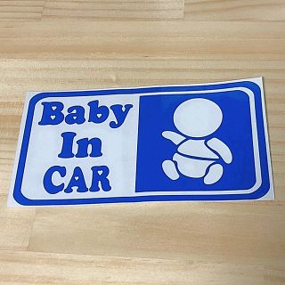 Baby In CAR01 ステッカー ブルー アウトレット85 ミニレター(その他)