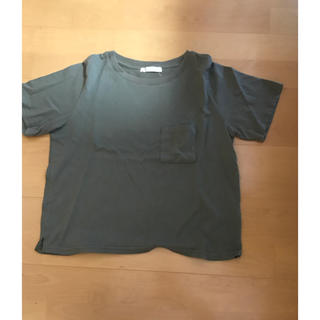 ローリーズファーム(LOWRYS FARM)のLOWRYSFARM カーキ Tシャツ ポケT(Tシャツ/カットソー(半袖/袖なし))