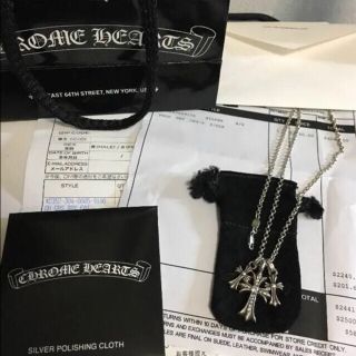 クロムハーツ(Chrome Hearts)の限定値下 確実正規 クロムハーツ タイニークロス パヴェダイヤ2連セット(ネックレス)