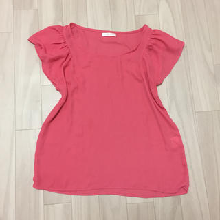 エージーバイアクアガール(AG by aquagirl)のピンク袖フリルシャツAGbyaquagirl(シャツ/ブラウス(半袖/袖なし))