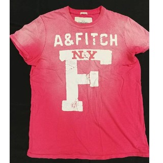 アバクロンビーアンドフィッチ(Abercrombie&Fitch)のアバクロ 　プリントTシャツ　蛍光ピンク　グラデーション　10年前の商品　レア品(Tシャツ/カットソー(半袖/袖なし))