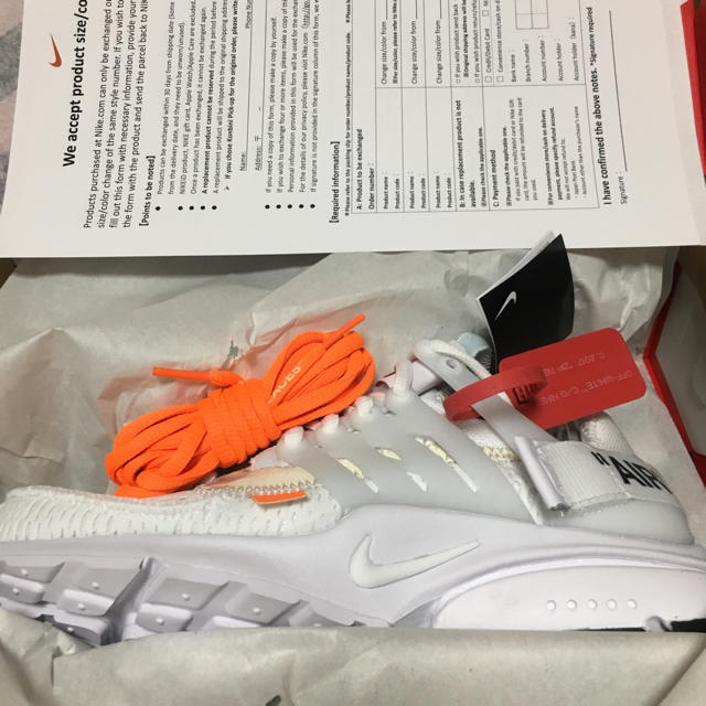 NIKE(ナイキ)のNIKE AIR PRESTO THE TEN X OFF WHITE 25cm メンズの靴/シューズ(スニーカー)の商品写真