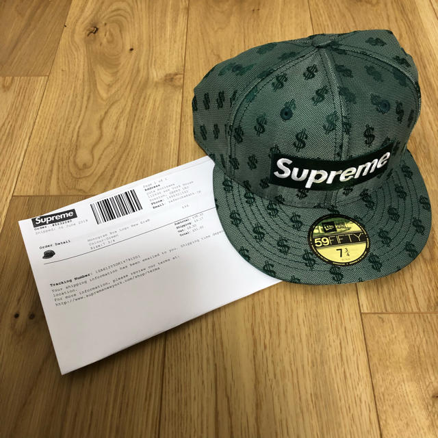 希少 7 3/4 green supreme monogram new era