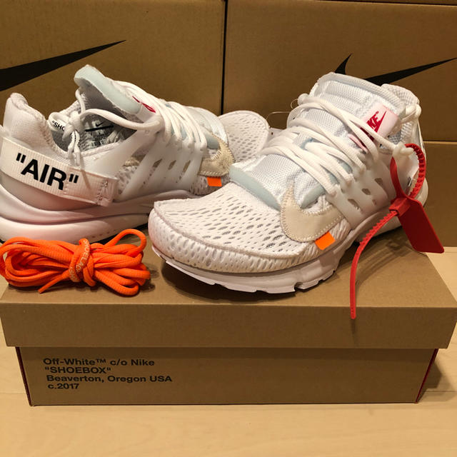 超美品 x NIKE 27cm - NIKE OFF-WHITE PRESTO AIR スニーカー