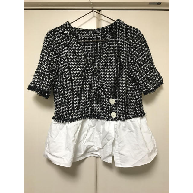 ZARA(ザラ)のZARA ツイードトップス レディースのトップス(カットソー(半袖/袖なし))の商品写真